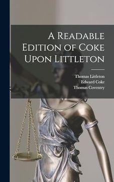 portada A Readable Edition of Coke Upon Littleton (en Inglés)