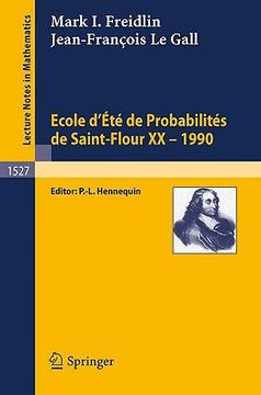 portada ecole d'ete de probabilites de saint-flour xx - 1990 (en Inglés)