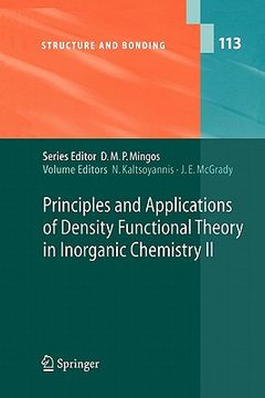 portada principles and applications of density functional theory in inorganic chemistry ii (en Inglés)