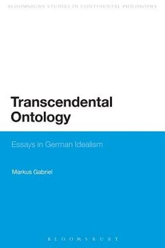 portada transcendental ontology (in English)