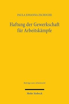 portada Haftung Der Gewerkschaft Fur Arbeitskampfe (en Alemán)