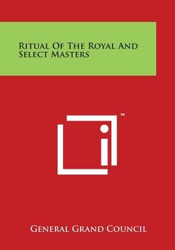 portada Ritual of the Royal and Select Masters (en Inglés)
