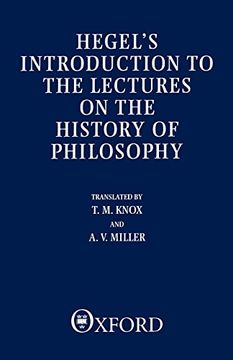 portada Hegel's Introduction to the Lectures on the History of Philosophy (en Inglés)
