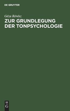 portada Zur Grundlegung der Tonpsychologie (German Edition) [Hardcover ] (in German)