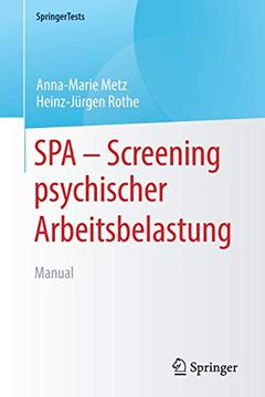 portada Spa - Screening Psychischer Arbeitsbelastung: Manual (Springertests) (en Alemán)