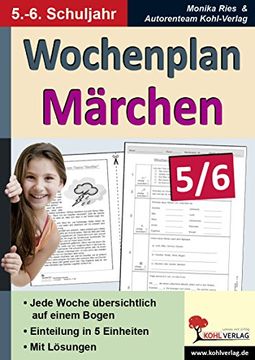 portada Wochenplan Märchen 5/6: Kopiervorlagen zum Einsatz im 5.-6. Schuljahr (en Alemán)