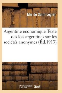 portada Argentine Économique (en Francés)