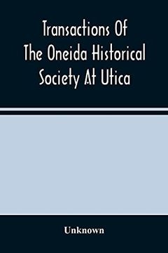 portada Transactions of the Oneida Historical Society at Utica (in English)