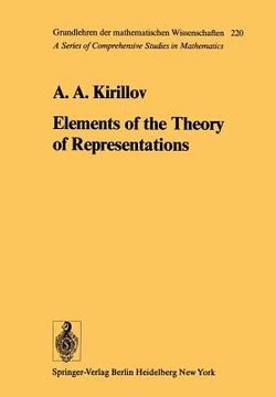 portada elements of the theory of representations (en Inglés)