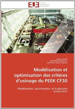 portada Modelisation Et Optimisation Des Criteres D'Usinage Du Peek Cf30