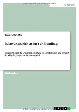 portada Belastungserleben im Schüleralltag (German Edition)