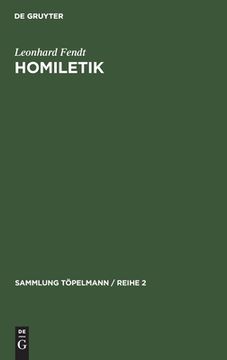 portada Homiletik (Sammlung tã Â¶Pelmann / Reihe 2, 4) (German Edition) [Hardcover ] (en Alemán)