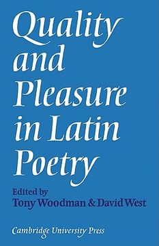 portada Quality and Pleasure in Latin Poetry (in English)