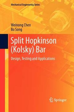portada split hopkinson (kolsky) bar (en Inglés)