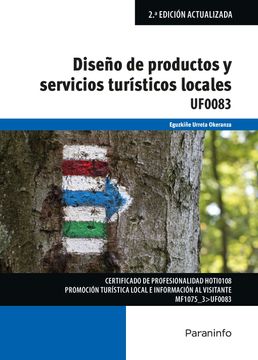 portada UF0083 - Diseño de productos y servicios turísticos locales