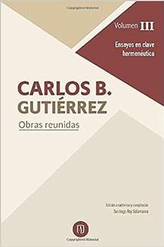 portada Obras Reunidas III. Ensayos en Clave Hermenéutica (in Spanish)