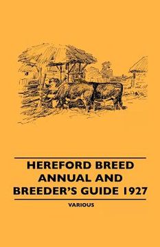 portada hereford breed annual and breeder's guide 1927 (in English)