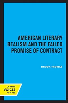 portada American Literary Realism and the Failed Promise of Contract (en Inglés)