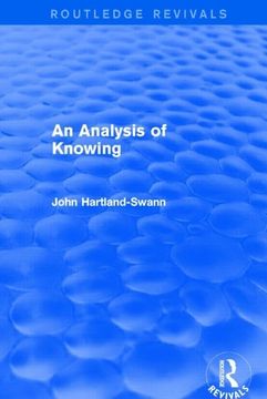 portada An Analysis of Knowing (en Inglés)