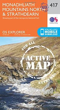 portada Monadhliath Mountains North and Strathdearn 1 : 25 000 (OS Explorer Active Map)