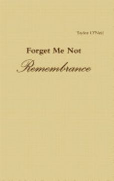 portada Forget me Not: Remembrance (in English)