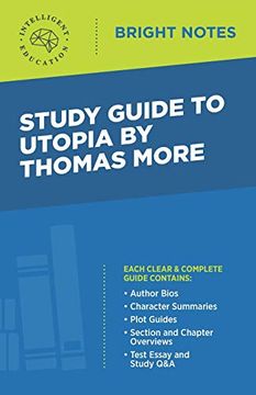 portada Study Guide to Utopia by Thomas More (Bright Notes) (en Inglés)