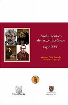 portada Analisis Critico de Textos Filosoficos Siglo Xvii