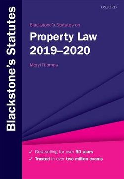 portada Blackstone's Statutes on Property law 2019-2020 (Blackstone's Statute Series) 