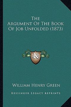 portada the argument of the book of job unfolded (1873)