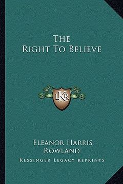 portada the right to believe