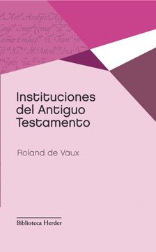 portada Instituciones del Antiguo Testamento (in Spanish)