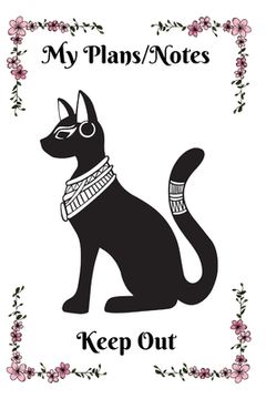 portada Egyptian Cat Bastet Planner/Notebook With Pink Frame (en Inglés)