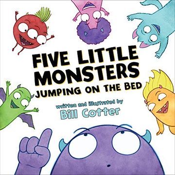 portada Five Little Monsters Jumping on the bed (in English)
