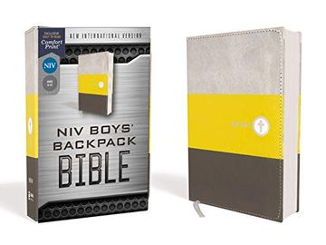 portada Niv, Boys'Backpack Bible, Compact, Leathersoft, Yellow (in English)
