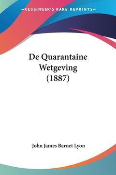 portada De Quarantaine Wetgeving (1887)