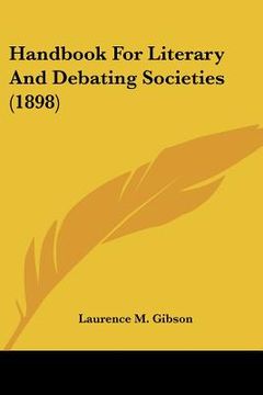 portada handbook for literary and debating societies (1898) (in English)