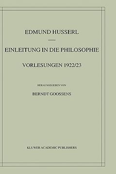 portada einleitung in die philosophie: vorlesungen 1922/23 (en Inglés)