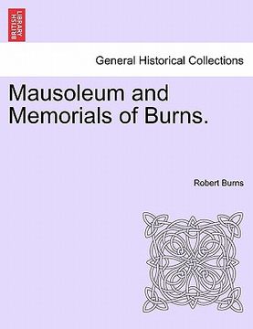 portada mausoleum and memorials of burns. (en Inglés)