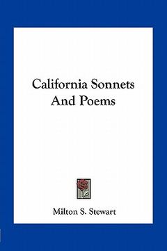 portada california sonnets and poems