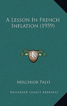 portada a lesson in french inflation (1959) (in English)