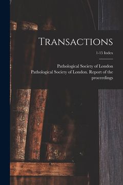 portada Transactions; 1-15 Index (en Inglés)