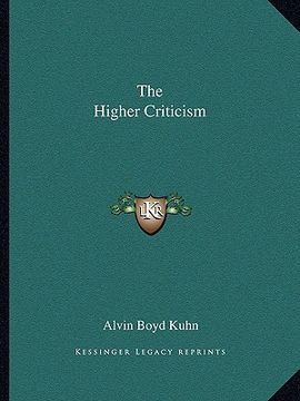 portada the higher criticism (en Inglés)