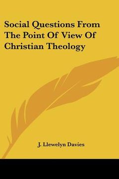 portada social questions from the point of view of christian theology (en Inglés)