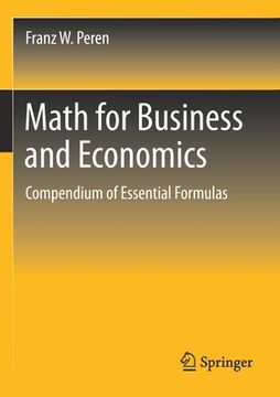 portada Math for Business and Economics: Compendium of Essential Formulas (in English)