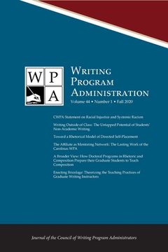 portada Wpa: Writing Program Administration 44.1 (Fall 2020) (en Inglés)