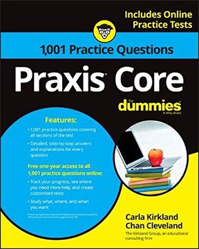 portada 1,001 Praxis Core Practice Questions For Dummies With Online Practice (For Dummies (Career/Education)) (en Inglés)