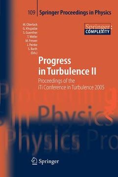 portada progress in turbulence ii: proceedings of the iti conference in turbulence 2005