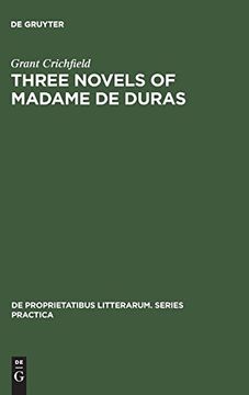 portada Three Novels of Madame de Duras (de Proprietatibus Litterarum. Series Practica) (en Inglés)