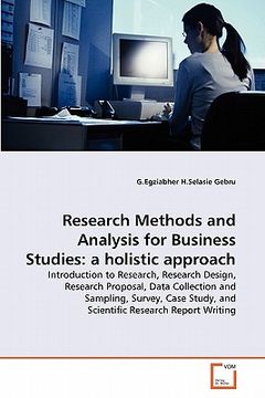 portada research methods and analysis for business studies: a holistic approach (en Inglés)