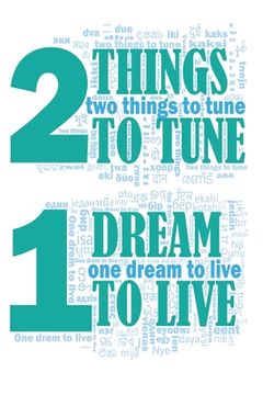portada Two Things to Tune One Dream to Live (en Inglés)